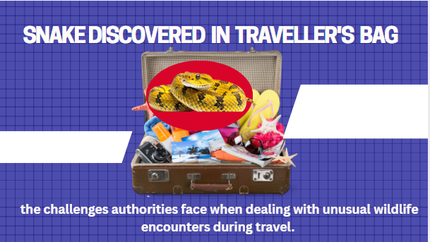 Snake Discovered in Traveller's Bag