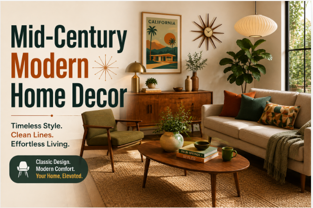 mid century modern home decor