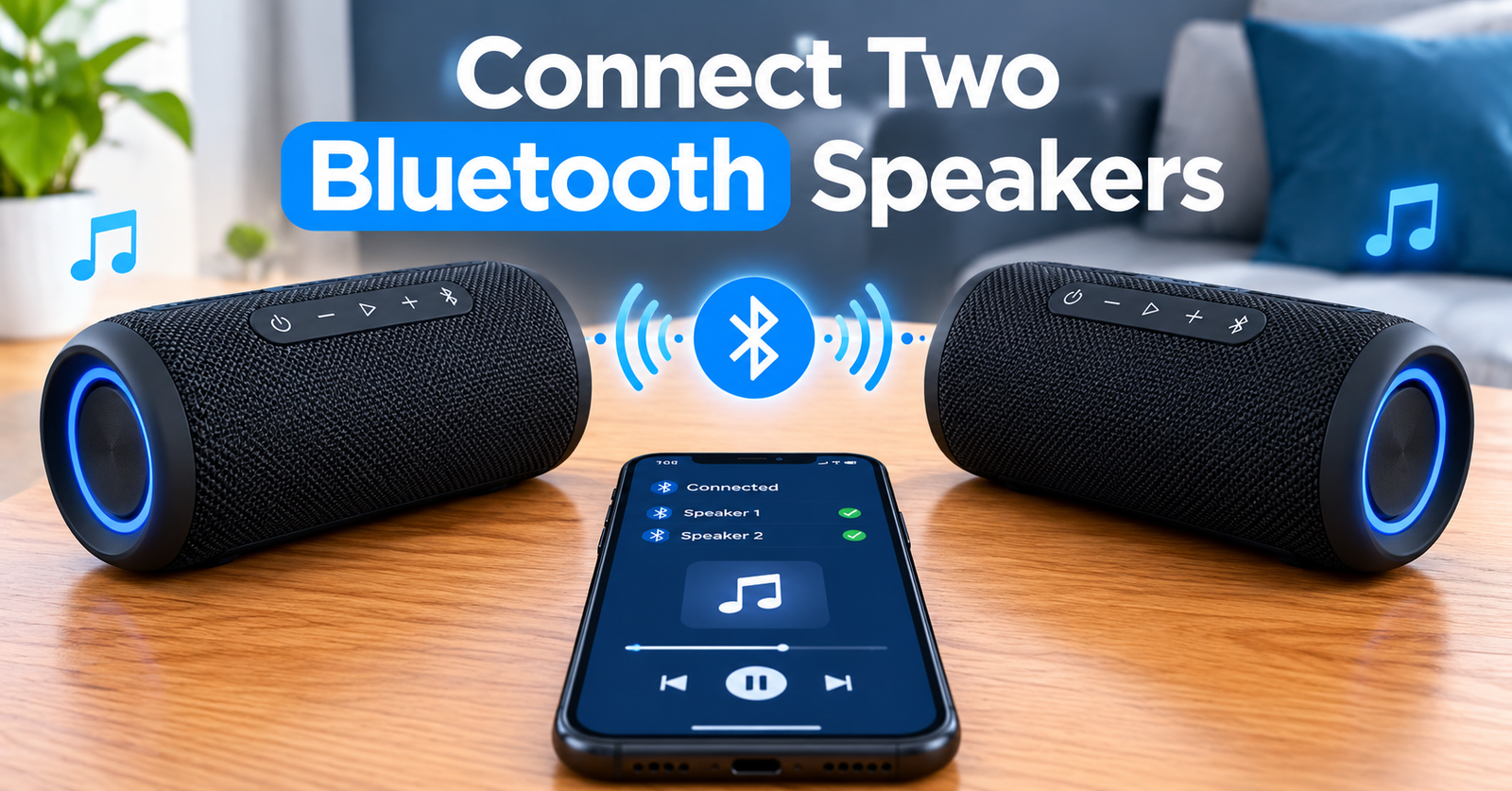 connect two bluetooth speakers
